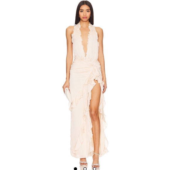 REVOLVE Dresses & Skirts - REVOLVE 	
CELENIA MAXI DRESS IN CHAMPAGNE BUTTERFLY